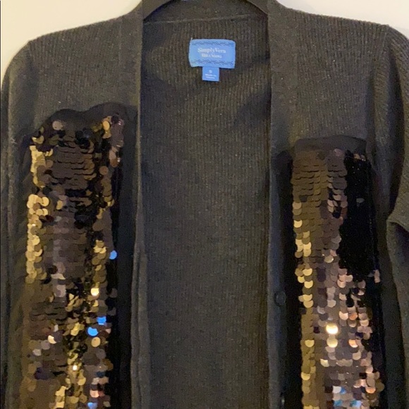 Vera wang  sequin sweather - Picture 1 of 5